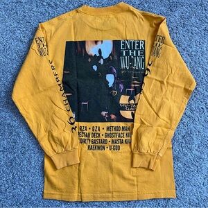 🔴Wu-Tang Shirt Size Small Mitchell & Ness 36 Chambers Yellow Longsleeves Rza
